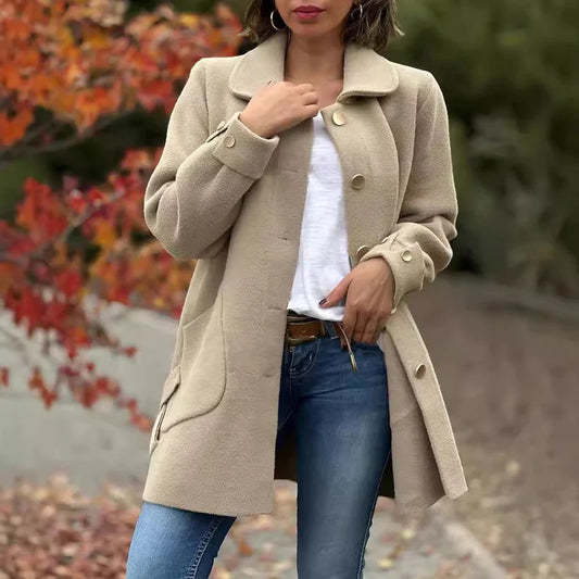 ALMA | Klassisk oversize frakke med knap – Feyora™
