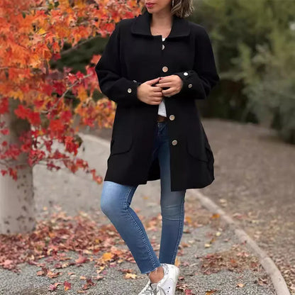 ALMA | Klassisk oversize frakke med knap – Feyora™